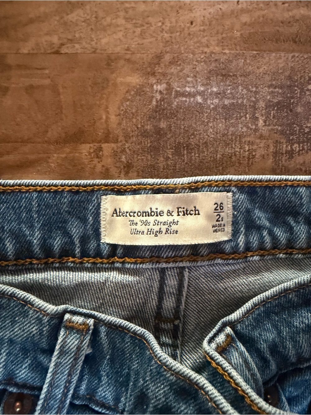 Abercrombie & Fitch Straight Ultra High Rise Jeans - Denim Blue